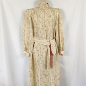 Francesca‎ for Damon vintage silk dress robe style Starington 💯% silk